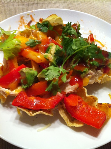 chicken fajita nachos