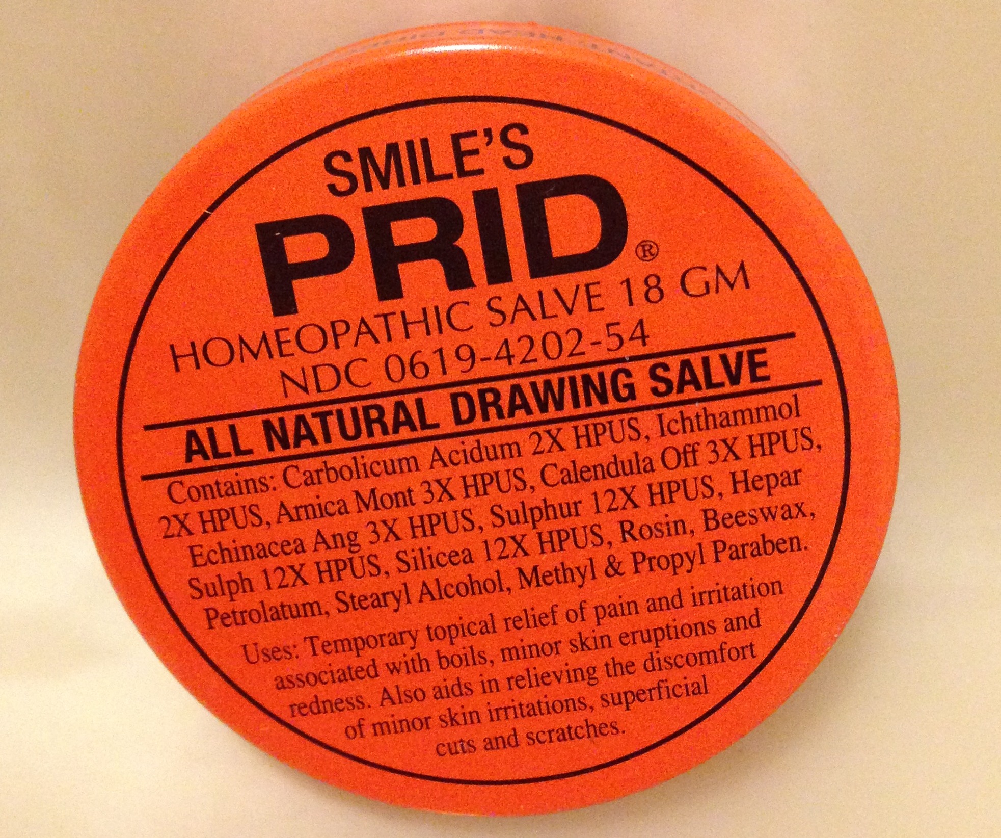 Smile's Prid Drawing Salve - best thing for splinters or glass